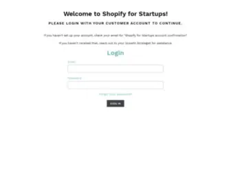 Shopifyforstartups.com(Shopify for Startups) Screenshot