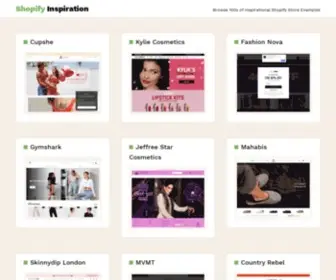 Shopifyinspiration.com(Shopify Inspiration) Screenshot