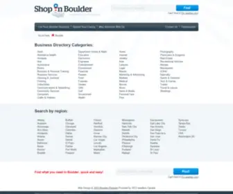 Shopinboulder.com(Boulder Business Directory) Screenshot