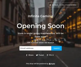 Shopinfinitegaming.com(Infinite Gaming) Screenshot