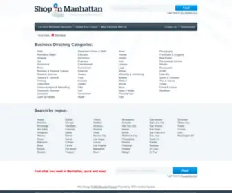 Shopinmanhattan.com(Manhattan Business Directory) Screenshot