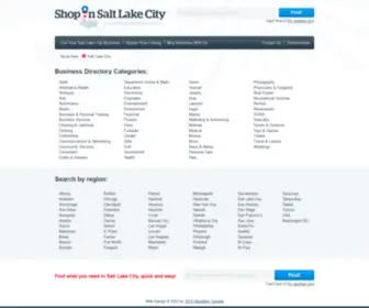 Shopinsaltlakecity.com(Salt Lake City Business Directory) Screenshot