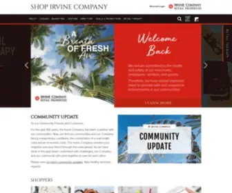 Shopirvinecompany.com(Irvine, Tustin and Newport Shopping Centers) Screenshot
