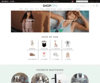 Shopkids.com(Unique Children’s Clothes and Gifts for Tots and Tykes) Screenshot