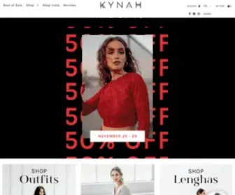 Shopkynah.com(Modern Indian Clothing & Bridal Wear USA) Screenshot