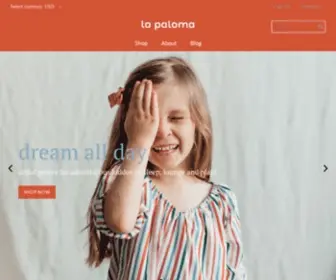 Shoplapaloma.com(La Paloma Children's Sleepwear and Loungewear) Screenshot