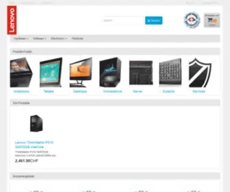 Shoplenovo.ch(Lenovo Online Katalog) Screenshot