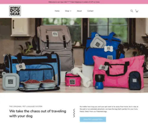 Shopmobiledoggear.com(From dog luggage to dog accessories) Screenshot