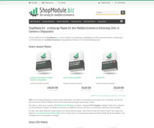Shopmodule.biz(Modified eCommerce Onlineshop Module zum Herunterladen) Screenshot