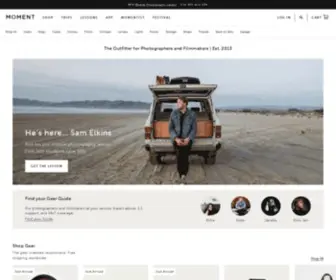 Shopmoment.com(The Marketplace for Photographers and Filmmakers) Screenshot