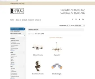 Shoppegolamps.com(Pego Lamps) Screenshot