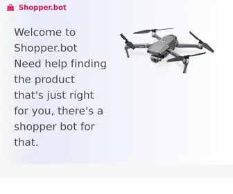 Shopper.bot(Shopping Advice Chatbot) Screenshot