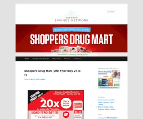 Shoppersdrugmartflyer.ca(Shoppers Drug Mart Flyer) Screenshot