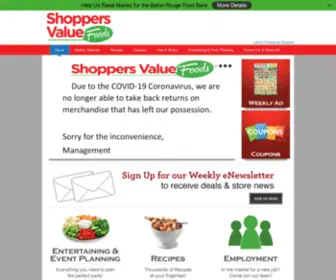 Shoppersvaluefoodsla.com(Shoppers Value Foods) Screenshot