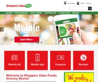 ShoppersvaluefoodsStores.com(Grocery Store) Screenshot