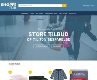 Shoppetur.dk(Over 50.000 unikke shopping tilbud venter på dig i vores shop) Screenshot