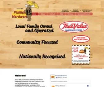 Shopphillips.com(True Value Phillips Hardware Delmar Voorheesville Schenectady Waterford Altamont) Screenshot