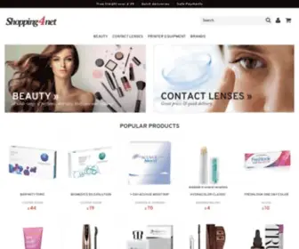 Shopping4Net.co.uk(Contact lenses ink cartridges & toner) Screenshot