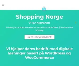 Shoppingnorge.no(WooCommerce Nettbutikkleverandør) Screenshot