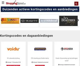 Shoppingspout.nl(Thuisbasis van acties) Screenshot