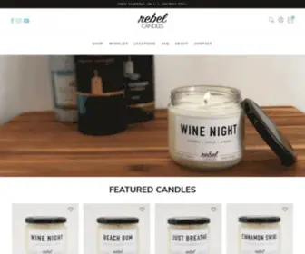 Shoprebelcandles.com(Rebel Candles) Screenshot