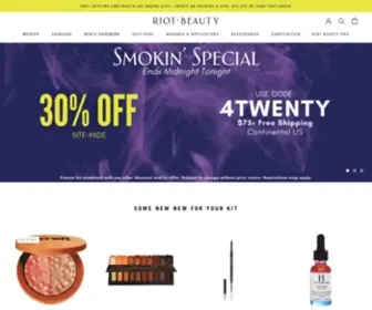 Shopriotbeauty.com(Riot Beauty) Screenshot