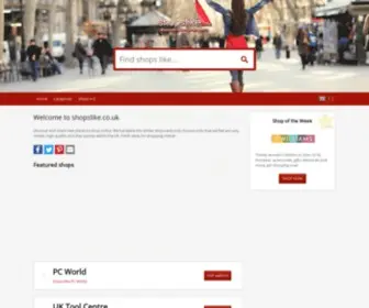 Shopslike.co.uk(Discover and share similar shops) Screenshot