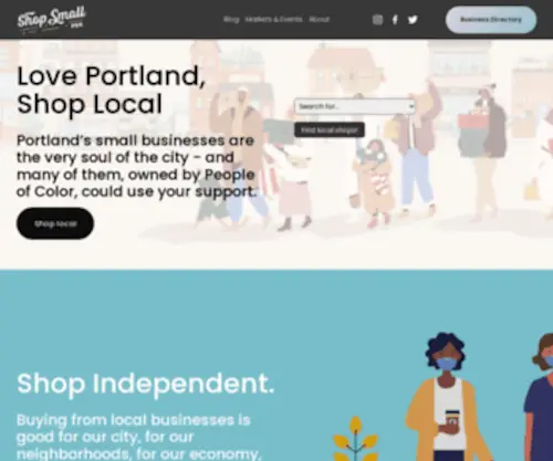 Shopsmallpdx.com(Shop Small PDX) Screenshot