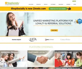 Shopsocially.com(Customer referral program) Screenshot