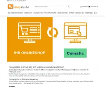 Shopsolute.ch(E-Commerce Webshop Software, POS-Kasse und ERP in einem System) Screenshot