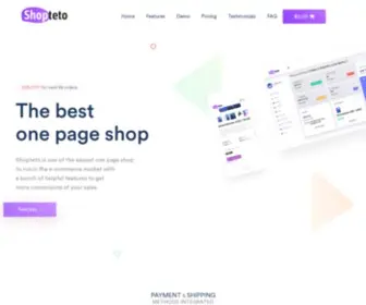 Shopteto.com(The best one page shop solution) Screenshot