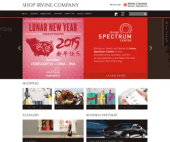 Shoptheirvinecompany.com(Irvine, Tustin and Newport Shopping Centers) Screenshot