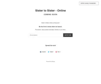 Shopthesister.com(Sister to Sister) Screenshot