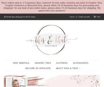 Shopthisandthatboutique.com(This & That Boutique) Screenshot