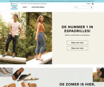 Shoptoms.nl(Het doel van TOMS) Screenshot