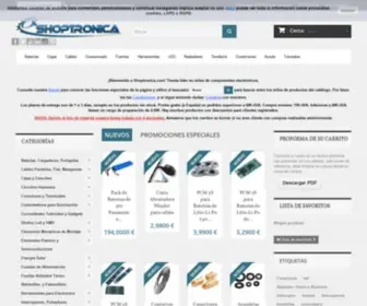 Shoptronica.com(Tienda líder en miles de componentes electrónicos) Screenshot