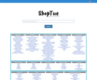 Shoptue.com(United States Shopping Engine) Screenshot