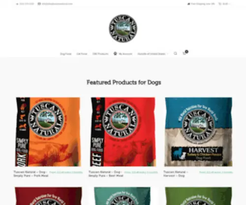 Shoptuscannatural.com(Shop tuscan natural pet food) Screenshot