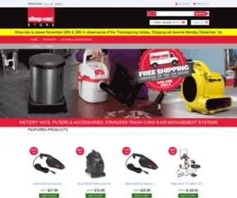 ShopVacstore.com(Shop-Vac Buy Factory Direct) Screenshot