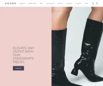 ShopVicson.com(Leather shoes and jackets with a focus on comfort) Screenshot