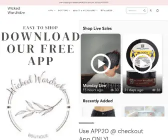 Shopwickedwardrobe.com(Shopwickedwardrobe) Screenshot
