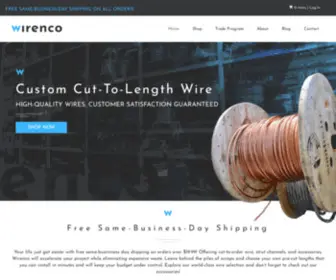 Shopwirenco.com(Find Custom Cut) Screenshot