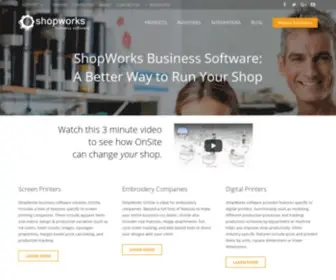 Shopworx.com(ShopWorks business software) Screenshot