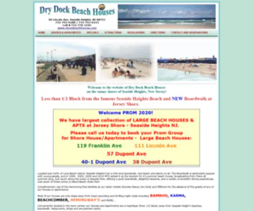 Shorebeachhouses.com(Dry Dock Beach Houses) Screenshot