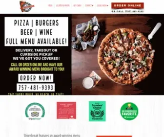 Shorebreakvb.com(Pizza, Beer and Family Fun) Screenshot