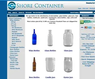 Shorecontainer.com(Wholesale Wine Bottles) Screenshot