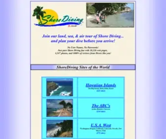 Shorediving.com(Your Shore Diving and Snorkeling Web Community) Screenshot