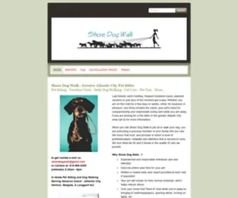 Shoredogwalk.com(Dog Walking and Pet Sitting for the Greater Atlantic City area) Screenshot