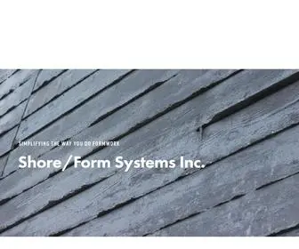 Shoreformsystemsinc.com(Shore/Form Systems Inc) Screenshot