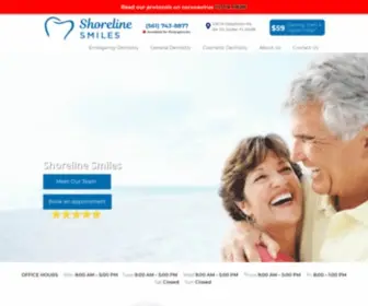 Shorelinesmiles.com(Accepting New Patients) Screenshot